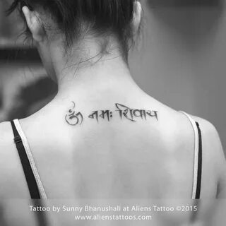 Om Namah Shivaay Script Tattoo by Sunny Bhanushali at Aliens
