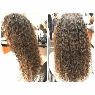 piggyback perm results after drying Permed hairstyles, Long 