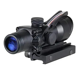 laser rifle scope ACOG 4X32 Optical Rifle Scope Real Fiber O