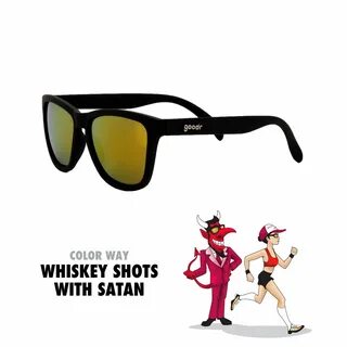 Whiskey Shots with Satan Inspire Running sunglasses, Polariz