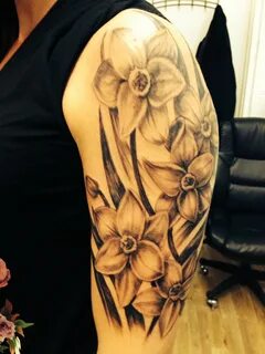 My memorial tattoo for my dad. December birth flower, the na