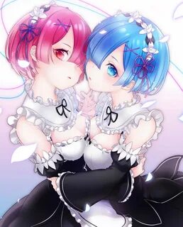 rem and ram (re:zero kara hajimeru isekai seikatsu) drawn by