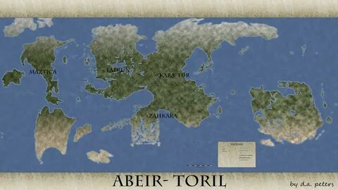Abeir-Toril, Faerûn, Forgotten Realms Fantasy world map, Fan