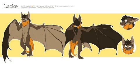 NOT MY ART REF Fursona Lacke Bat by LackeDragon -- Fur Affin