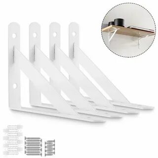 200 x 120mm Floating Shelves Tripod Triangle Shelf Brackets 