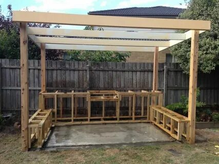 outside bbq area - Google Search Bbq area, Diy bbq area, Bbq