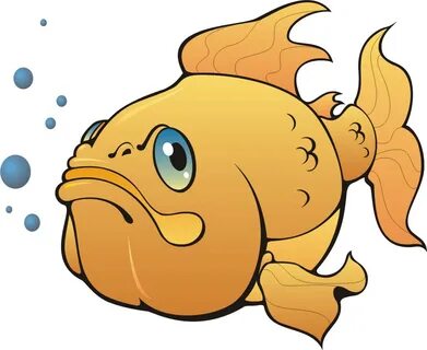 Gold Fish clipart big fish - Pencil and in color gold fish c