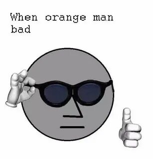 NPC Meme Orange Man Bad Mirrored sunglasses, Memes, Man