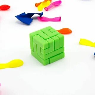 3D Printable 4x4 Puzzle Cube by New Matter #3dprinting #3des