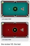 Let's Play 8-Ball Let's Play 8-Ball the Review VS the Test F