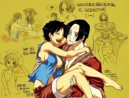 Pin on one piece gender bender(not my art)