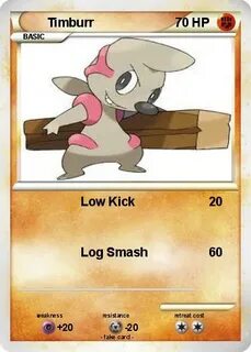 Pokémon Timburr 43 43 - Low Kick - My Pokemon Card