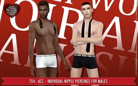 TS4 Individual Nipple Piercing for Males - Best Sims Mods