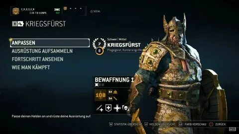 For Honor Warlord Quick Build Gear, Stats and Feats 108 Gear