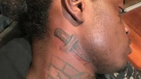Kodak Black Gets a New Knife Tattoo on His Neck