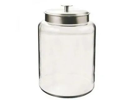 2.5 Gallon Montana Jar with Brushed Aluminum Metal Cover. Cl