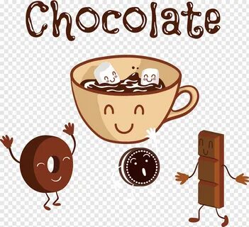 Hot chocolate White chocolate Cartoon, hand-painted chocolat