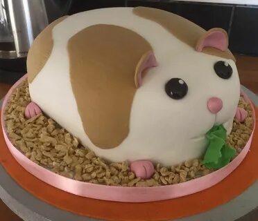 Hamster cake by Tina Feakins. For more animal themed cake id