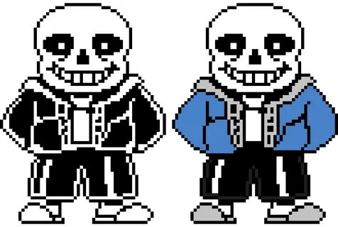 Undertale Sans Battle Sprite with Colored Sprite. Pixel Art 