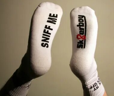 Sk8erboy Sniff me Socken Crew Socks original weiß NEU OVP fo