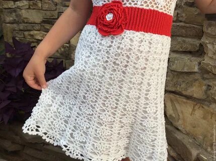 Платье вязаное для девочки - заказать на Ярмарке Мастеров - 