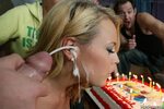 Hot birthday girl jizzed on while blowing out candles - Pich