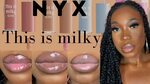 NYX This is Milky Lipgloss Review Try on + lip combos - YouT