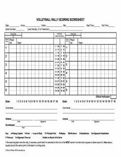 23 Printable Volleyball Score Sheet Forms and Templates - Fi