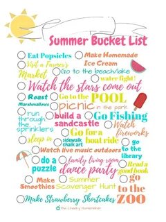 SUMMER BUCKET LIST IDEAS The Cheeky Homemaker