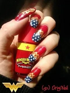 Wonder Woman Nail Art Unique Nail Nails Weddbook Wonder woma