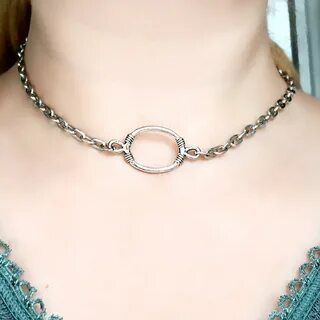 Submissive day collar metal rope necklace Steampunk BDSM Ets