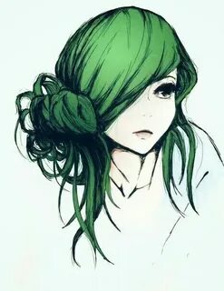 Pin by Kawanny Araujo on My Edits ❤ Green hair girl, Anime g