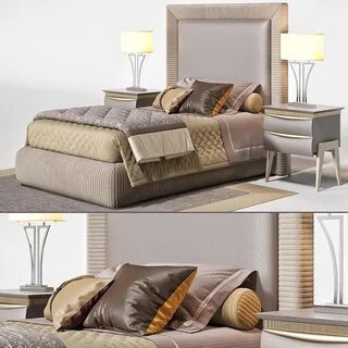 Bed Alex Halley J Collection - download 3d model ZeelProject