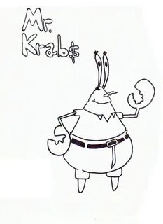 Sketch of Mr Krabs Coloring Page - NetArt Mr krabs, Coloring