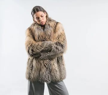 Gold Cross Fox Fur Jacket - 100% Real Fur - Haute Acorn