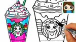 Unicorn Starbucks Coloring Pages
