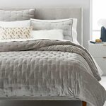 Lush Velvet Tack Stitch Quilt & Shams Velvet bed, Quilte