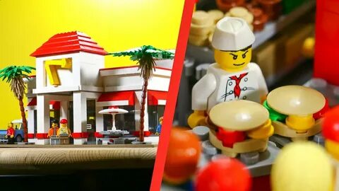 HUGE LEGO BURGER Restaurant MOC!! - YouTube