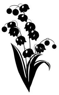 Black Silhouette Lily Flower Stock Illustrations - 3,971 Bla