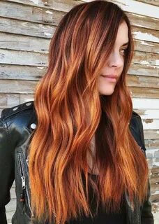 Copper & auburn ombré red hair Hair color auburn, Hair style