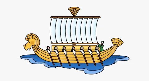 Clip Art By Phillip - Ancient Greek Ships Clipart , Free Tra