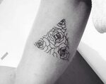 Roses, Triangle Tattoo, simple and yet elegant Minimalist ta