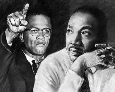 Download Martin Luther King And Malcolm X Wallpaper Wallpapers.com