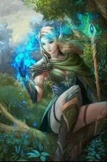 Forest Warden Elf art, Elf druid