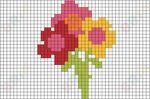 Flowers Pixel Art Pixel art, Pixel art pattern, Tiny cross s