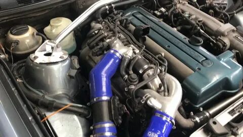 JWtje's BMW E30 2JZ engine bay - YouTube