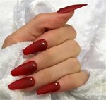 45 Hottest Red Long Acrylic Coffin Nails Designs You Need To