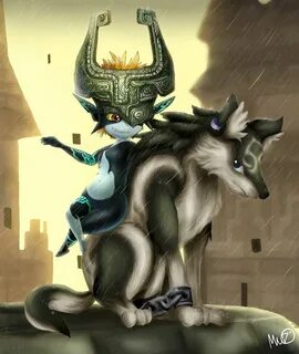 Midna and Wolf Link by https://www.deviantart.com/muzyoshi o