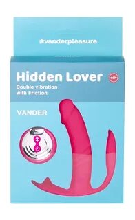 VA-DVWF-HL Rose Вибромассажер "Hidden Lover" Double vibrator with Friction цвет 