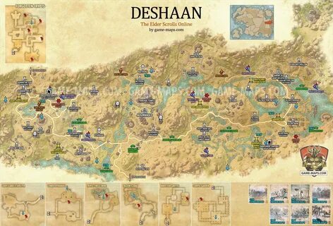 ESO Deshaan Map Map, Elder scrolls online, Elder scrolls